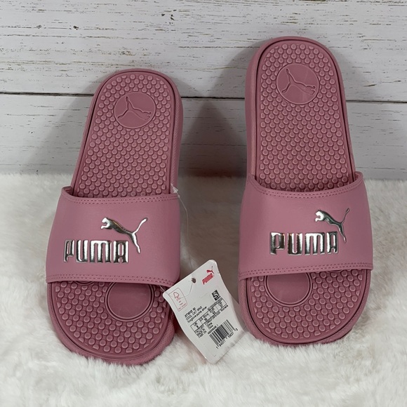 Puma Shoes - Women’s  Puma slippers pink and silver